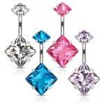 Piercing do pupíku (tyrkysová)