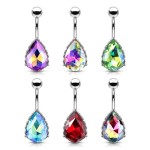 Piercing do pupíku kapka (duhová)