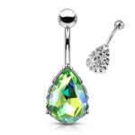 Piercing do pupíku kapka (duhová)