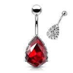 Piercing do pupíku kapka (různobarevná)