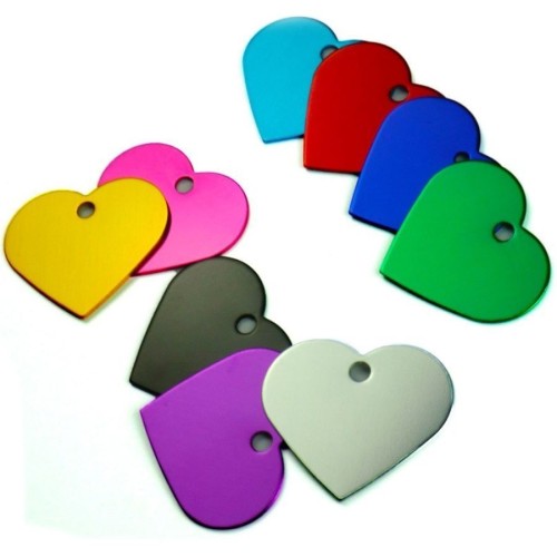 Hliníková psí známka srdíčko malé (zelená)