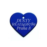 Hliníková psí známka srdíčko velké (zelená)