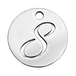 Drobný kulatý ocelový přívěsek - číslice (9)