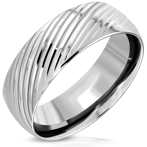 Ocelový prsten, šíře 8 mm (67)