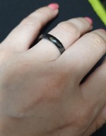 Keramický prsten černý, šíře 4 mm (55)