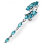 Stříbrný piercing do pupíku (čirá)