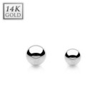 Náhradní kulička zlatá závit 1,2 mm, 585/1000 (4 mm, 0,23 g)