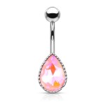 Piercing do pupíku kapka (zelená)