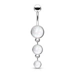 Visací piercing do pupíku (růžová)