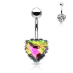 Piercing do pupíku srdíčko (vitrail medium)