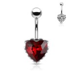 Piercing do pupíku srdíčko (vitrail medium)