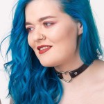 Piercing do nosu - kruh se zirkonem (růžové zlato/čirý zirkon)