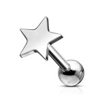 Cartilage piercing do ucha hvězdička (duhová)