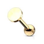 Cartilage piercing do ucha placička (žluté zlato, 5 mm, 1,2 x 6 mm)