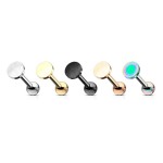 Cartilage piercing do ucha placička (růžové zlato, 5 mm, 1,2 x 6 mm)