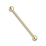 Industrial piercing 1,6 x 38 mm (žluté zlato)