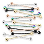 Industrial piercing 1,6 x 38 mm (černá)