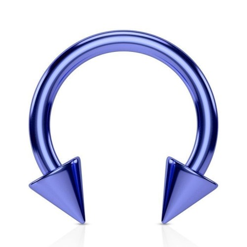 Podkova modrá s hroty (1,6 x 12 mm, hroty 5 mm)