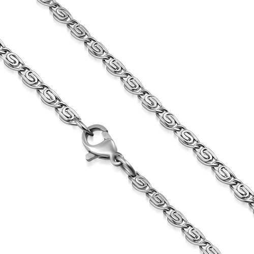 Ocelový řetízek řecký klíč, tl. 3 mm (55 cm)