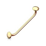 Snake Eyes piercing do jazyka 1,2 x 16 mm (růžové zlato)