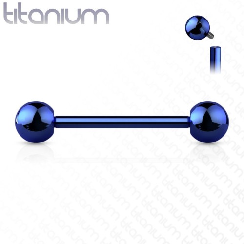 Piercing do jazyku TITAN (modrá)