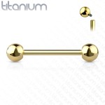 Piercing do jazyku TITAN (růžové zlato)