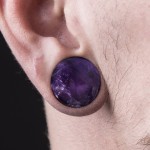 Plug do ucha ametyst (12 mm)