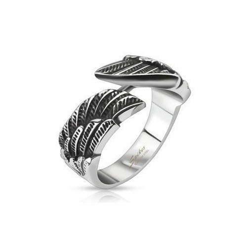 Ocelový prsten křídla (62)