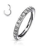 Piercing segment kruh s kamínky, zlacený