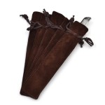 Semišový sáček na pero (černá)