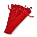 Semišový sáček na pero (černá)