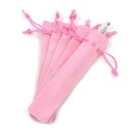 Semišový sáček na pero (černá)