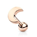 Cartilage piercing do ucha měsíc (růžové zlato)