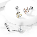 Piercing do brady - lísteček (růžové zlato)