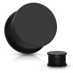 Plug do ucha silikon, černá barva (8 mm)