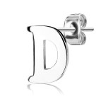 Ocelová náušnice 1ks - iniciála B