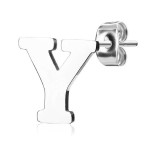 Ocelová náušnice 1ks - iniciála A