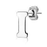 Ocelová náušnice 1ks - iniciála C