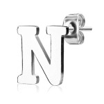 Ocelová náušnice 1ks - iniciála C