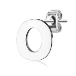 Ocelová náušnice 1ks - iniciála C