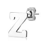 Ocelová náušnice 1ks - iniciála O