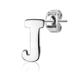 Ocelová náušnice 1ks - iniciála O