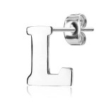 Ocelová náušnice 1ks - iniciála Z