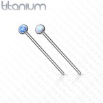 Variabilní piercing do nosu TITAN, opál 2 mm (modrá) [0]