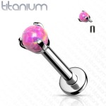 Piercing do brady - labreta titan (růžová)