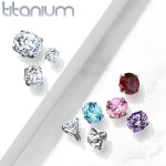 Náhradní kamínek k labretě TITAN, závit 1,2 mm, 3mm (růžová)