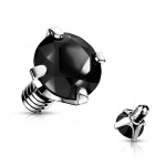 Náhradní kamínek k labretě, průměr 3 mm (růžová)