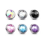 Náhradní kamínek k labretě TITAN, závit 1,2 mm, 3mm (růžová)