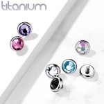Náhradní kamínek k dermálu TITAN, závit 1,6 mm, 4mm (růžová)