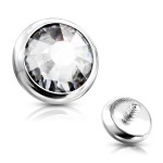 Ozdobný kamínek k mikrodermálu, průměr 4 mm, (růžová)